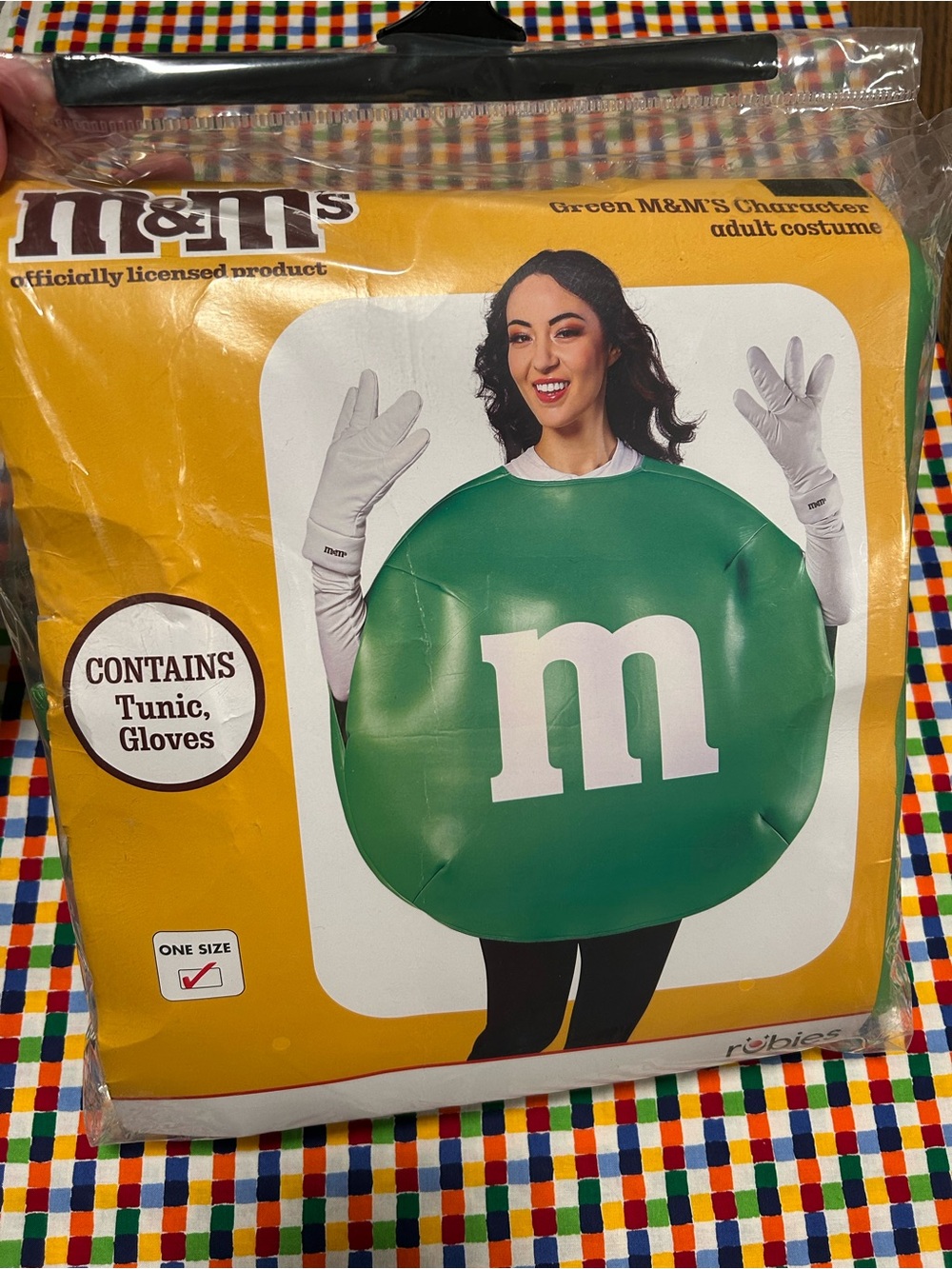 New M&M's Green Character Adult Costume - Officially Licensed